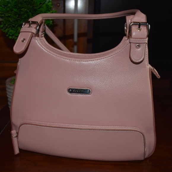 Pink Rosetti purse w/ coin purse and glass case - Picture 1 of 8